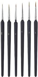 BM RETAIL 6 PCS Detailing Paint Brushes Set for Fine Detailing Round Pointed Tip