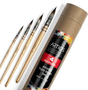 ARTIOS Mop Brush for Painting - Premium Watercolor Brush Set with Brush Holder