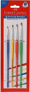FABER-CASTELL 4 Tri Grip Brushes (Round)