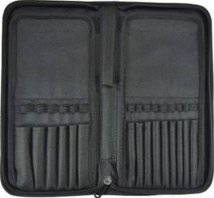 Levin Paint Brush Holder, Black Art Case for 15 Short Handle Brushes(only pouch)