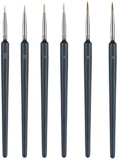 BLISSFUL Black 6pcs paint brush