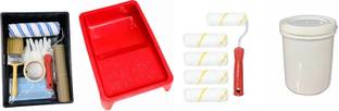 STM Home Paint Kit with White Paint Box of 1 litre Paint Roller