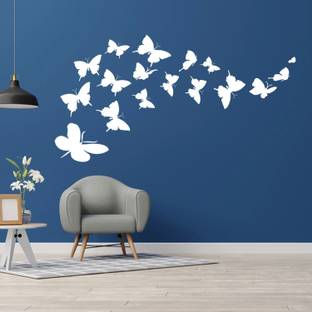 JAZZIKA Butterfly Design Wall Stencil Pack of 1 (Size:-16X24 Inch) DIY Reusable Painting Suitable For Home Decor, Ceiling, Floors Paint Roller