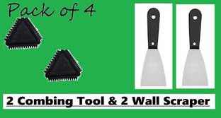 SAMK Triangular Combing Texture Tool & Wall Scraper Paint Roller