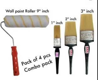 Onneybrothers 1 2 3 INCH BRUSH WITH ROLLER 9 inch roller with 123 inch brush Paint Roller