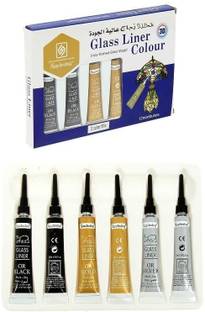 Prescent 3D Glass Liner Color Gold, Silver and Black (6 tubes, 12ml each)