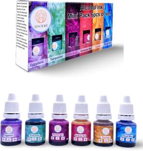 Adoere Alcohol Ink Mini Pack 2 Highly Pigmented, Acid Free and Fast Drying Medium