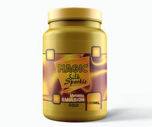 Magic Paints Metallic Paint Extra Sheen ,Glitter for Painting Walls, Wood, Glass, DIY 100ml