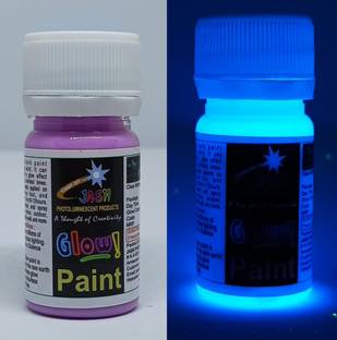 जैश नाइट ग्लो पेंट Night Glow water-based acrylic paint Voilet 30gm(50ml)