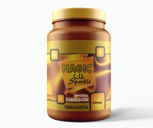 Magic Paints Metallic Paint Extra Sheen ,Glitter for Painting Walls, Wood, Glass, DIY 50ml