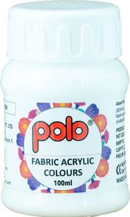 polo colours Fabric Acrylic 100ML : White