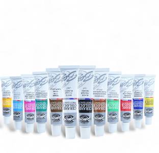 ArtRight Artist Ceramic Paint 12 Shades of 12ml for Porcelain,Pottery and Glass Painting