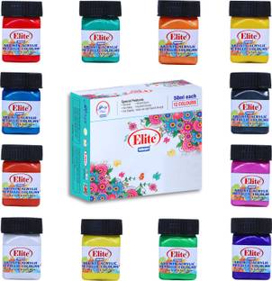 Elite Artists Acrylic Metallic Colors Set (12 ShadesX50ml Each ) For MultiSurface
