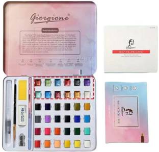 ARNIYAVALA Galaxy Metallic Watercolor Painting Set - 36 Colors Glitter Watercolor Paint