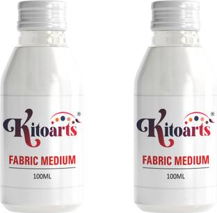 Kitoarts Fabric Medium For Clothes,Varnish for Acrylic Painting,Fabric Paints 100 Ml Each