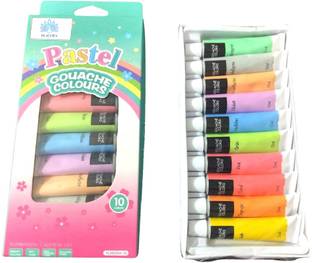 PEACORA Pastel Gouache color Set 12ml Tubes 12 Colors for Drawing & Painting
