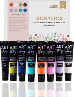 ITSY Bitsy Artists Acrylic Colour Set Pastel 8 Colors X 15ml