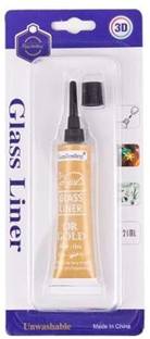 Qalam Kaari 1pcs Gold Glass Liner Color 3D Glass Color 21ml Tube Gold Color