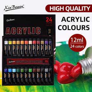 XinBoWen Premium Acrylic Paint Set 12 ml, High Quality Pigments for Artists & Crafters