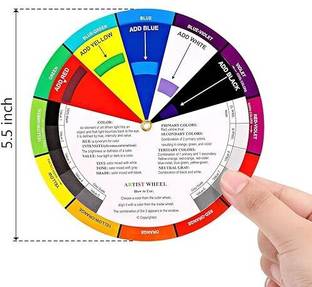 Shield plus Color Wheel Paint Mixing Learning Art Class Teaching Tool/Makeup Blending Board