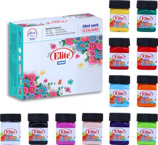 Elite Artists Acrylic Colour Set |12 Shades X 50ml Each|For Art ,Kraft and Paint Work