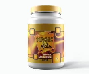 Magic Paints Metallic Paint Extra Sheen ,Glitter for Painting Walls, Wood, Glass, DIY 1 L