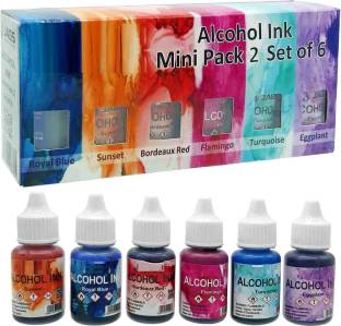 DEZIINE Alcohol Ink Mini Pack 2 Highly Pigmented, Acid Free and Fast Drying Medium
