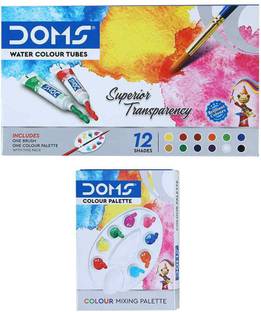 DOMS Water Colour Tube 12 Shades