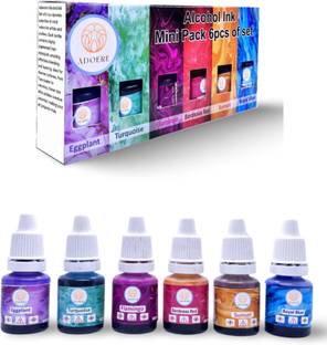 Adoere Alcohol Ink Mini Pack 2 Highly Pigmented, Acid Free and Fast Drying Medium