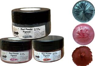 irika 20g Red, Shadow Green,Pink Shade Pearl Powder Pigments for Resin Art and Craft