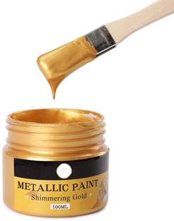 आस्क वर्क वाला Acrylic Paint Metallic Gold, Non Toxic, Non Fading 100ml Paint for Art, Painting