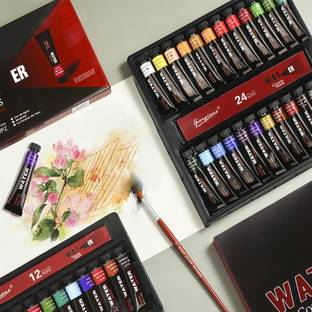Qunex care Premium Watercolour Paint Tubes 24 Colour Paint set 24 Colour x 12ml