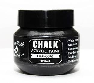 LITTLE BIRDIE Home Decor Chalk Acrylic Paint Charcoal Black 120ml Bottle