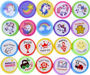 HATSUYUME Kids stamp | Birthday return gift | Self-Inking Stamps for Kids | Painting Sponge Block