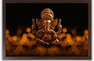 एच एस बी इन्फ्रा Lord Ganesha Wall Frame Ganpati Photo Poster for Home Decor Religious Wall Art डिजिटल रीप्रिंट 12 inch x 8 inch पेंटिंग