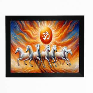 The 100 store 7 horse picture frame,7 horse picture frame big size,running horse photo frame Digital Reprint 10 inch x 8 inch Painting