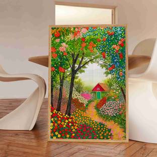Aartify Nature Art Natural brown frame painitng for home, office and living room Digital Reprint 24 inch x 18 inch Painting