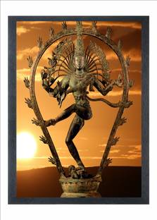 Shree Shyam Nataraja Frame For Wall Mounted Painting (10*14 Inch) Digital Reprint 14 inch x 10 inch Painting