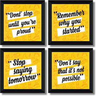 saf SET OF 4 MOTIVATIONAL QUOTES Digital Reprint 19 inch x 19 inch Painting