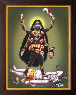 ag pro comfort Goddess Kali Maa Painting Digital Reprint 10 inch x 8 inch Painting