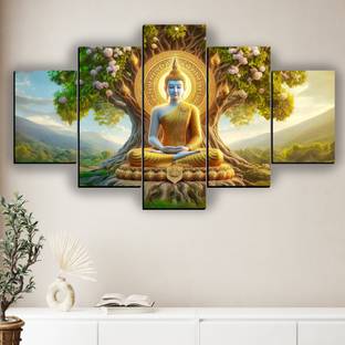 JB Creations Buddha Painting For Decoration in Homes Digital Reprint 18 inch x 30 inch Painting