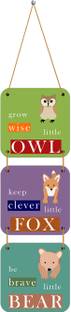 Indianara Set of 3 Kids Room Wall Hanging Plaques (1044WH)