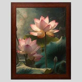 brosbliss Painting Digital Re Print With Brown Frame Digital Reprint 13.5 inch x 10 inch Painting