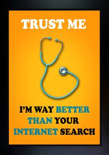 क्राउडहॉल Doctor Quotes Wall Frames - Quotes Wall Frames for Hospital - Medicine quotes डिजिटल रीप्रिंट 13.5 inch x 10 inch पेंटिंग