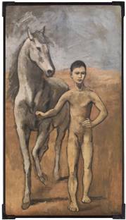 FURNATO | Pablo Picasso Painting Collection – Boy Leading a Horse– MDF Frame Binding Digital Reprint 18 inch x 10 inch Painting