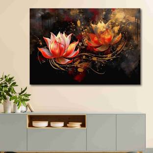 saf SAF Unframed Rolled Art Print Abstract Flower Canvas For Home Décor CR-148 Canvas 24 inch x 36 inch Painting