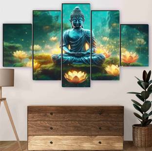 saf Buddha religious wall painting for living room, wall decoration, home decoration Digital Reprint 18 inch x 30 inch Painting