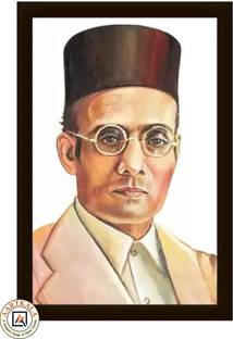 AARTKALA Veer Vinayak Damodar Savarkar Photo Frame Digital Reprint 14 inch x 10 inch Painting