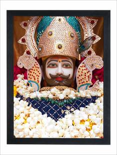 Chitransh Gifts Khatu Shyam Ji Wall Mounted Painting Digital Reprint 20 inch x 14 inch Painting