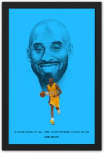 Ritwika's Team Los Angeles Lakers Basketball Player Kobe Bryant Framed Poster Digital Reprint 13.5 inch x 9.5 inch Painting
